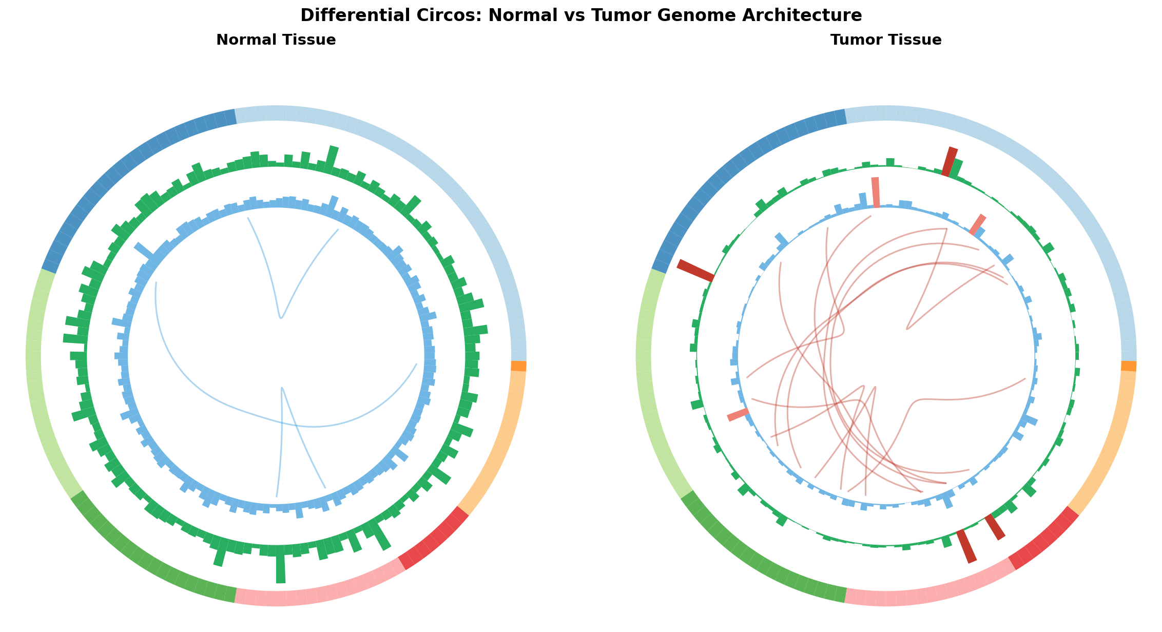Differentieller Circos: Normal vs. Tumor