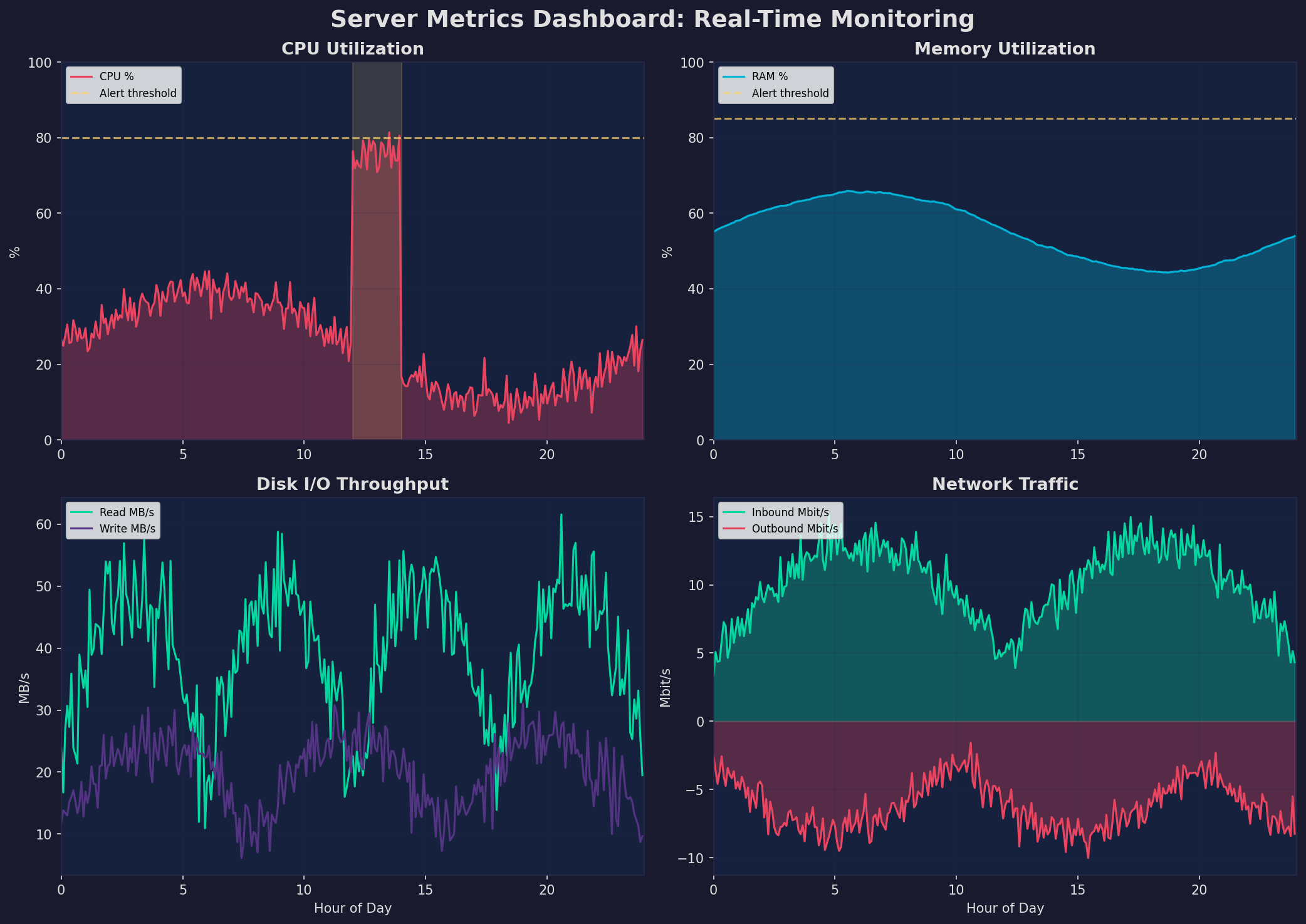 Server-Metriken-Dashboard